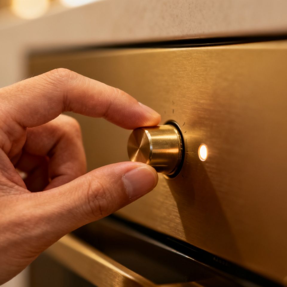 A hand adjusting a dial, symbolizing the choice to reduce intensity while maintaining a habit